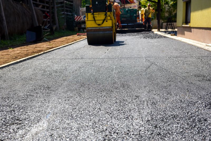 Residential Asphalt Paving in Progress